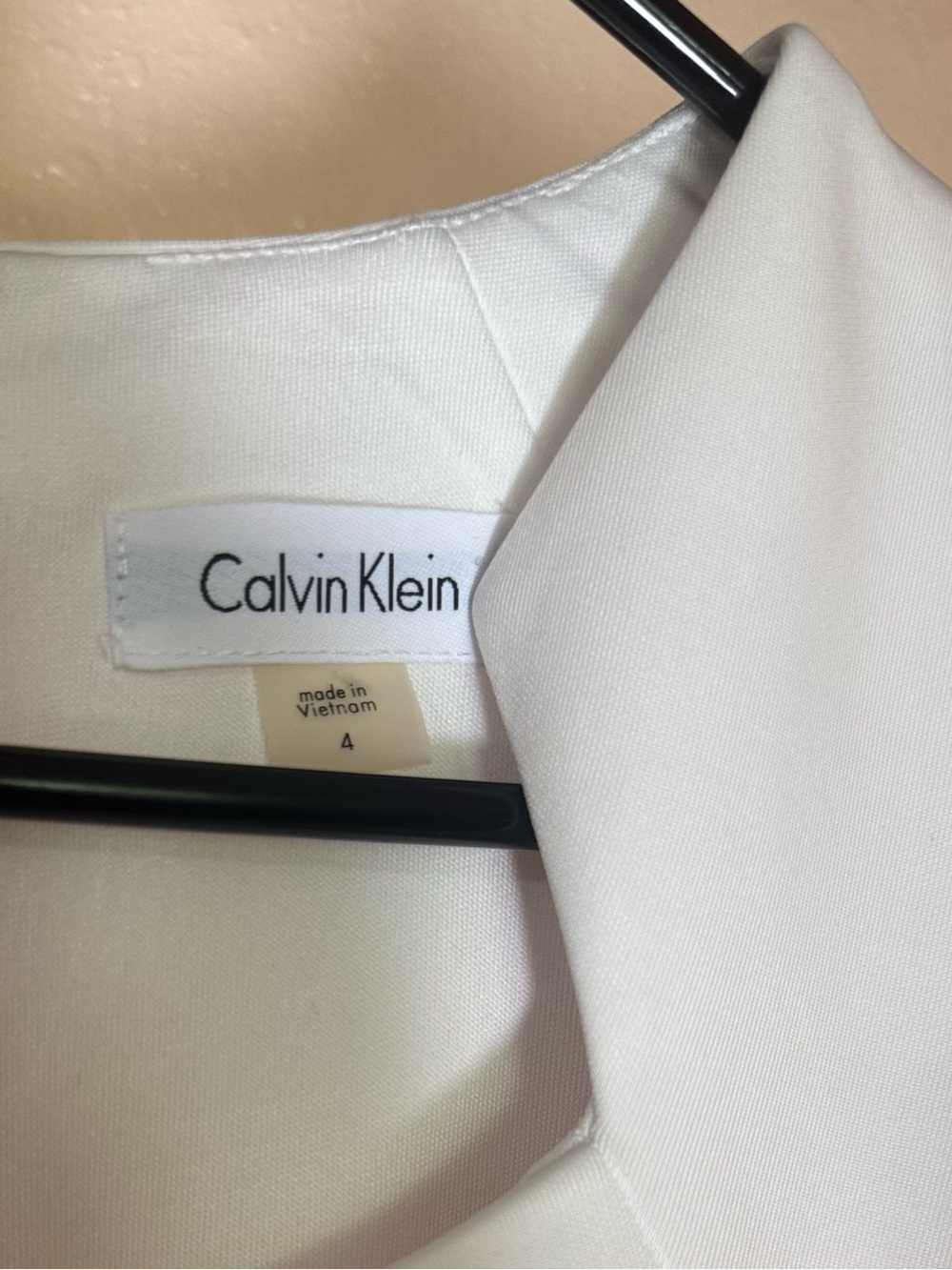 Calvin Klein White to Pink Ombre Cap-Sleeve Sheath Dress - Picture 3 of 3